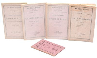 Honoré de Balzac, A la Cité des Livres. Raccolta di 5 volumi