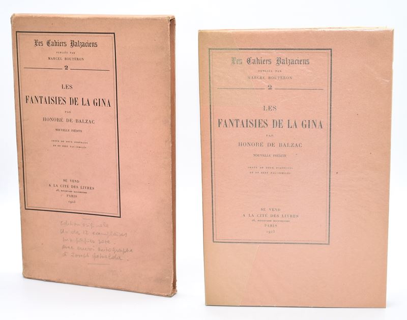 Marcel Bouteron, Les fantaisies de la Gina, edizione con fac-simile degli autografi e ritratti