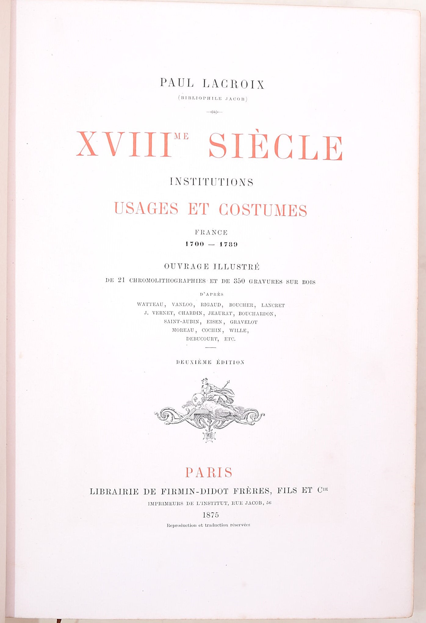 Paul Lacroix, Firmin-Didot et C., edizioni illustrate (1875–1884), Parigi, 5 volumi