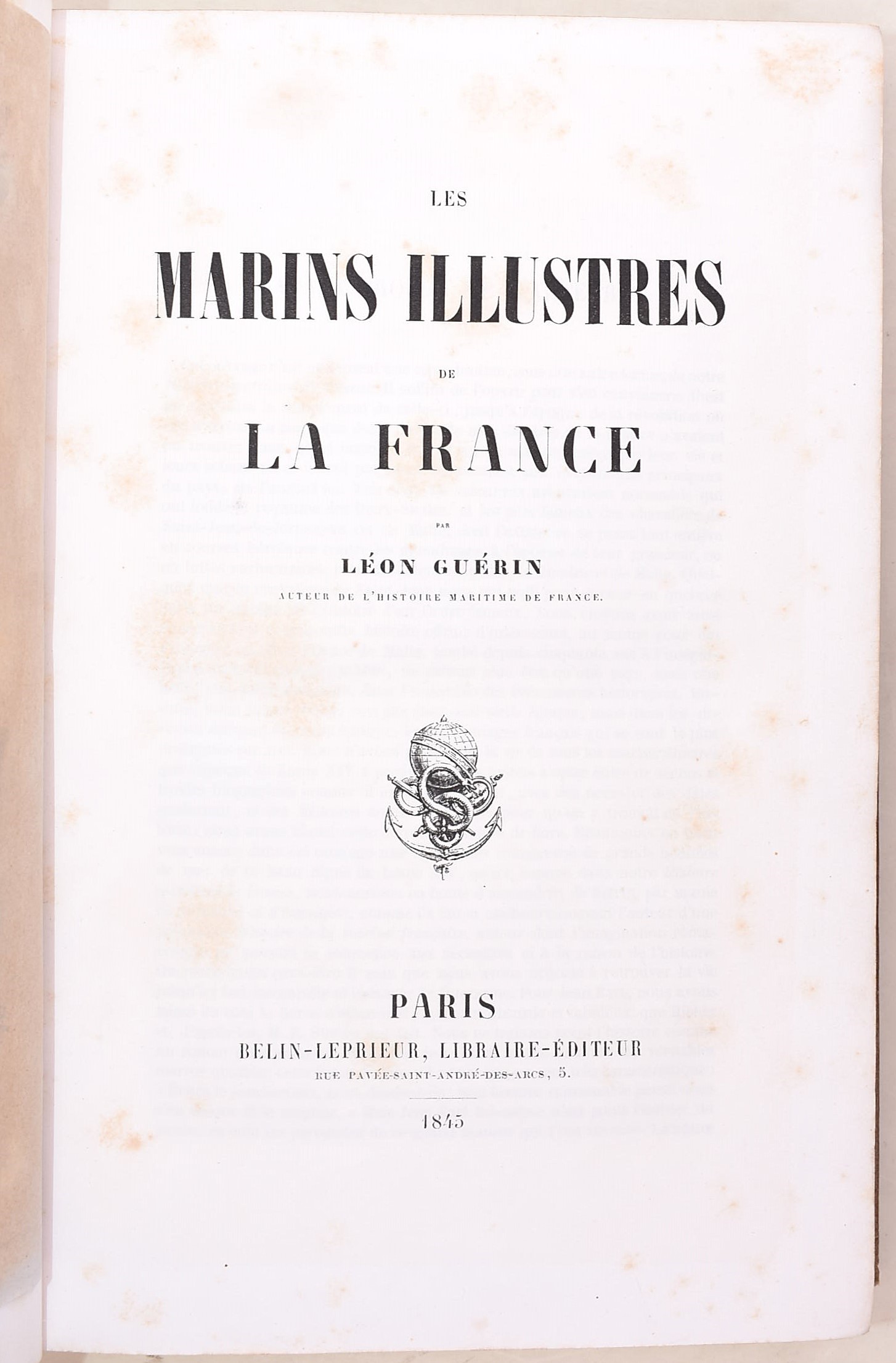 Guérin, Léon; Arago, Jacques, Iconografia storica francese: Les Marins illustres de la France e H...