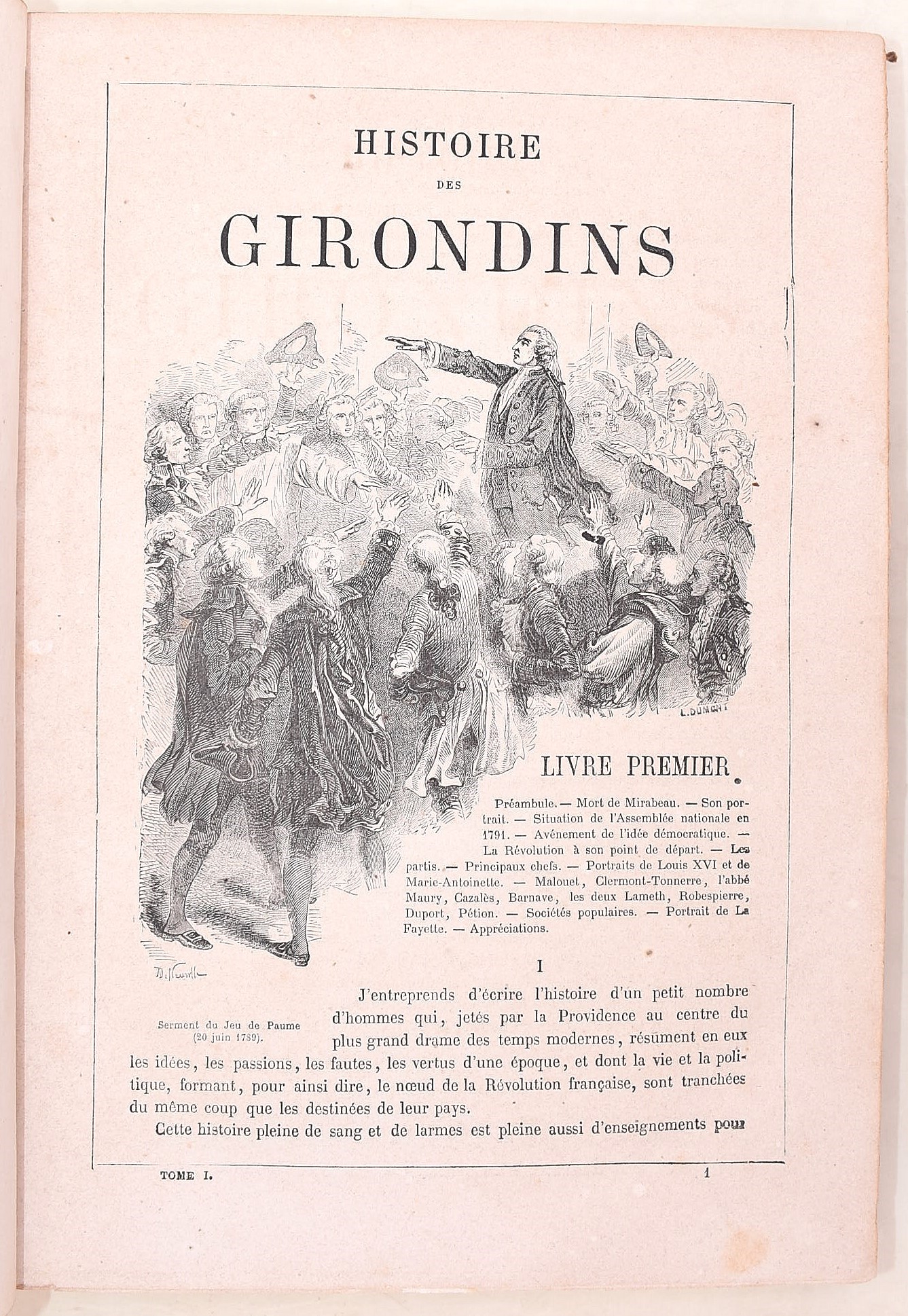 Lamartine, Alphonse de – Histoire des Girondins; Mignet, François-Auguste – Histoire de la Révolu...