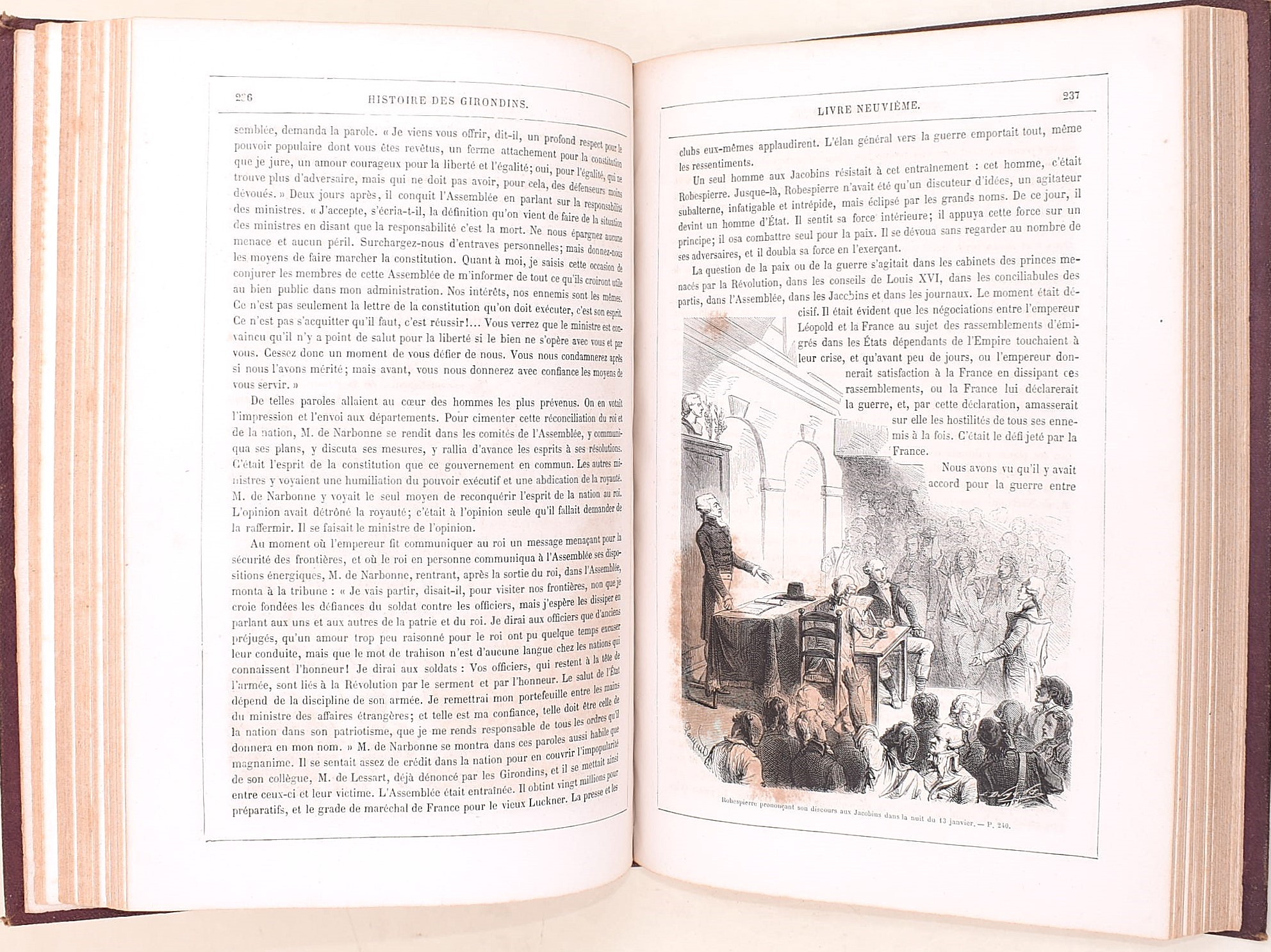 Lamartine, Alphonse de – Histoire des Girondins; Mignet, François-Auguste – Histoire de la Révolu...