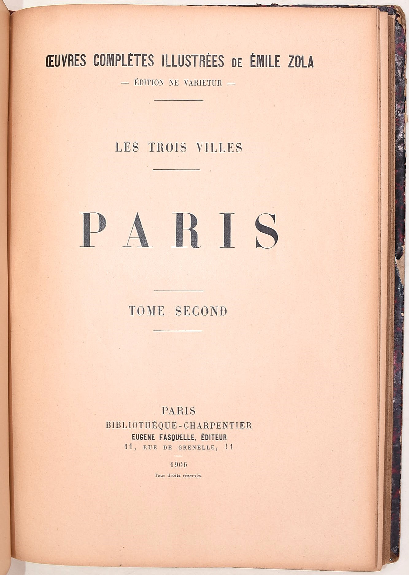 Victor Hugo, Notre-Dame de Paris; Émile Zola, Paris (edizioni in 2 volumi in un unico volume)