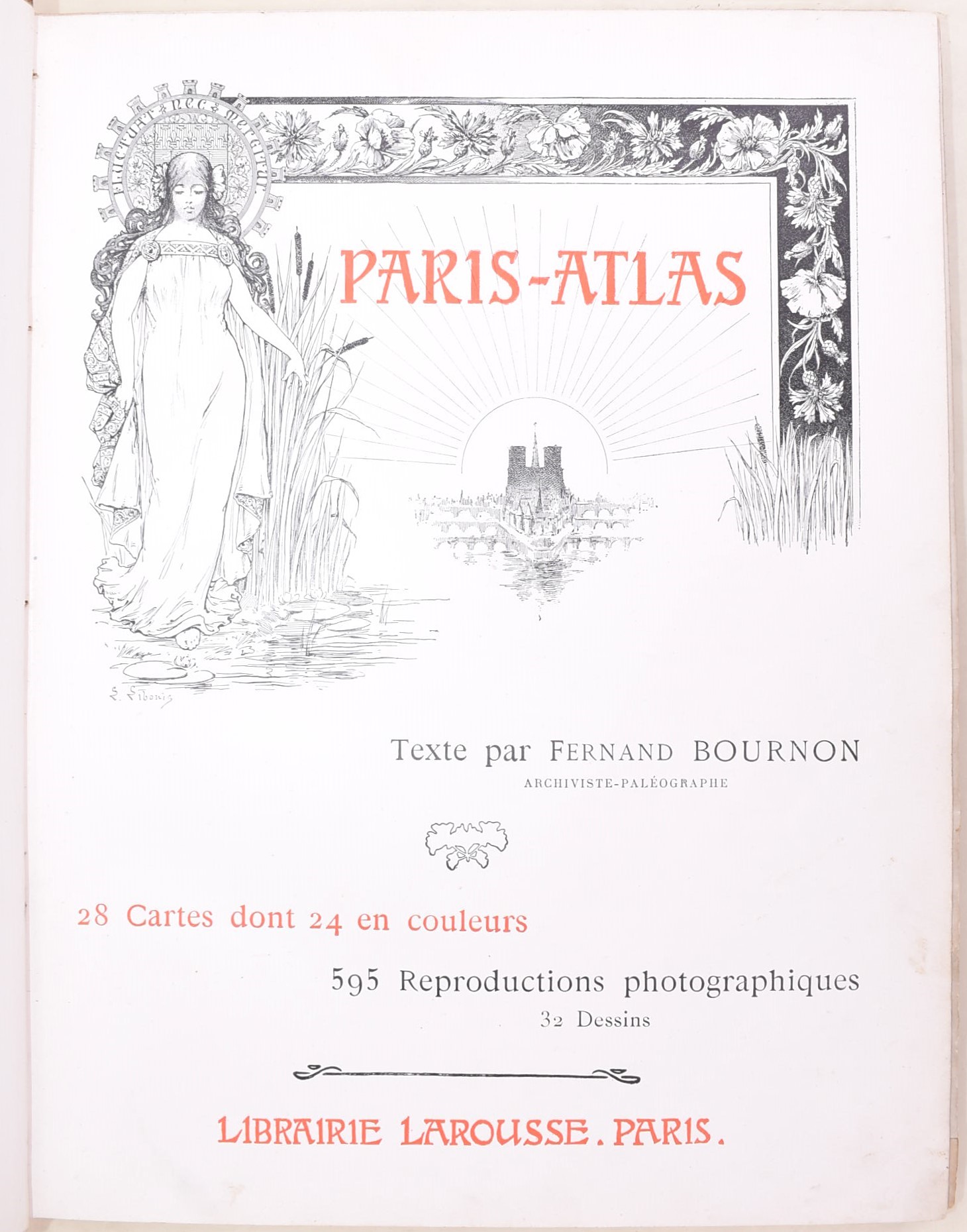 Bournon, Fernand, Paris-Atlas. Paris et ses environs (Librairie Larousse)