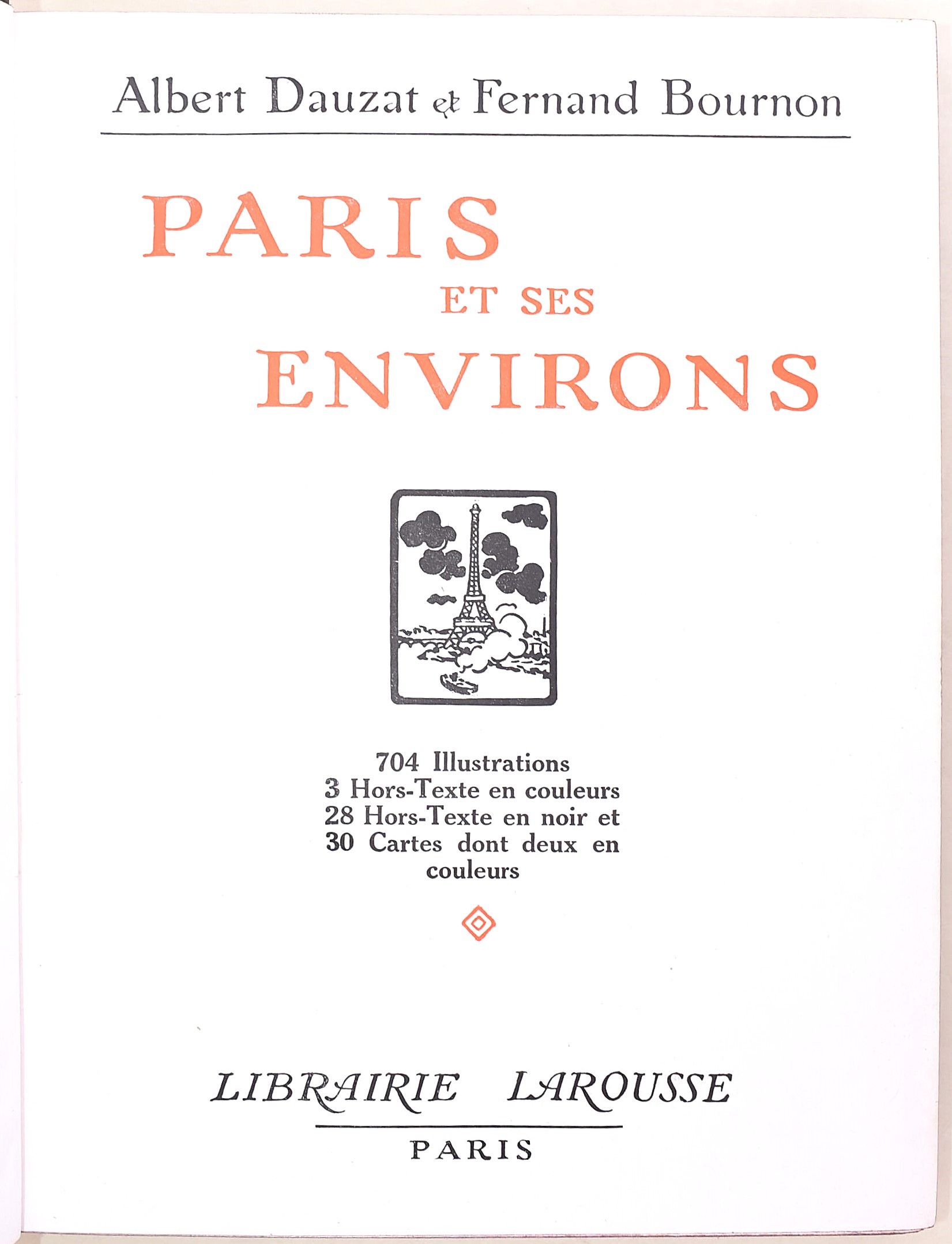 Bournon, Fernand, Paris-Atlas. Paris et ses environs (Librairie Larousse)