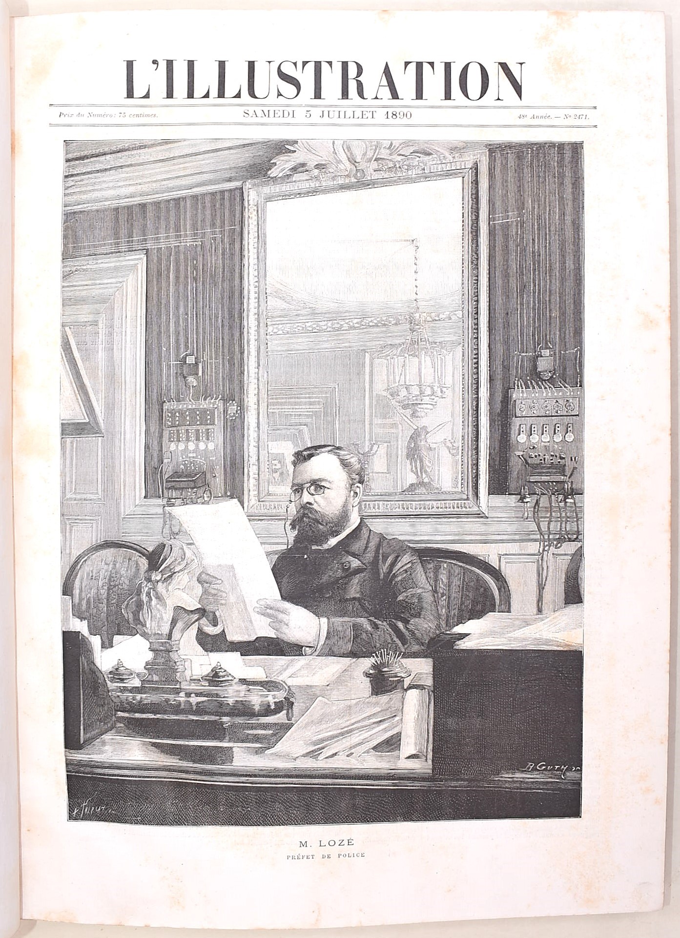 L’Illustration, raccolta di 12 volumi (annate 1848–1890), con numerose illustrazioni nel testo