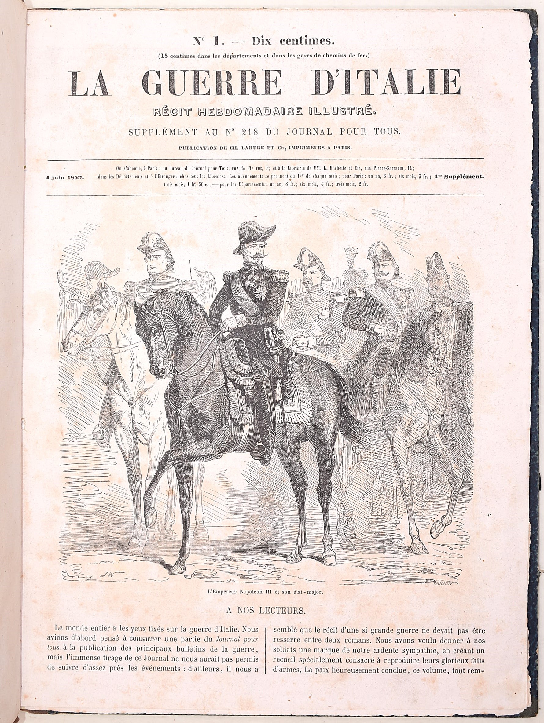 France et Sardaigne, Guerre d'Italie (1859), volume in-4° con illustrazioni