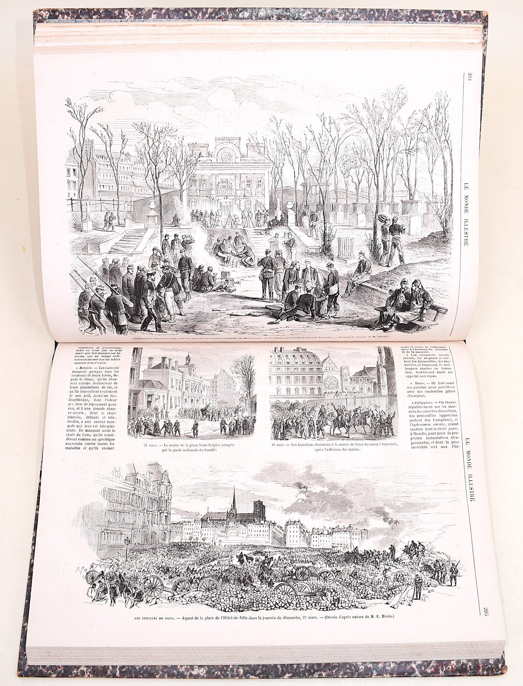 Le Monde Illustré, Tome XXVIII (1871), due volumi in quarto