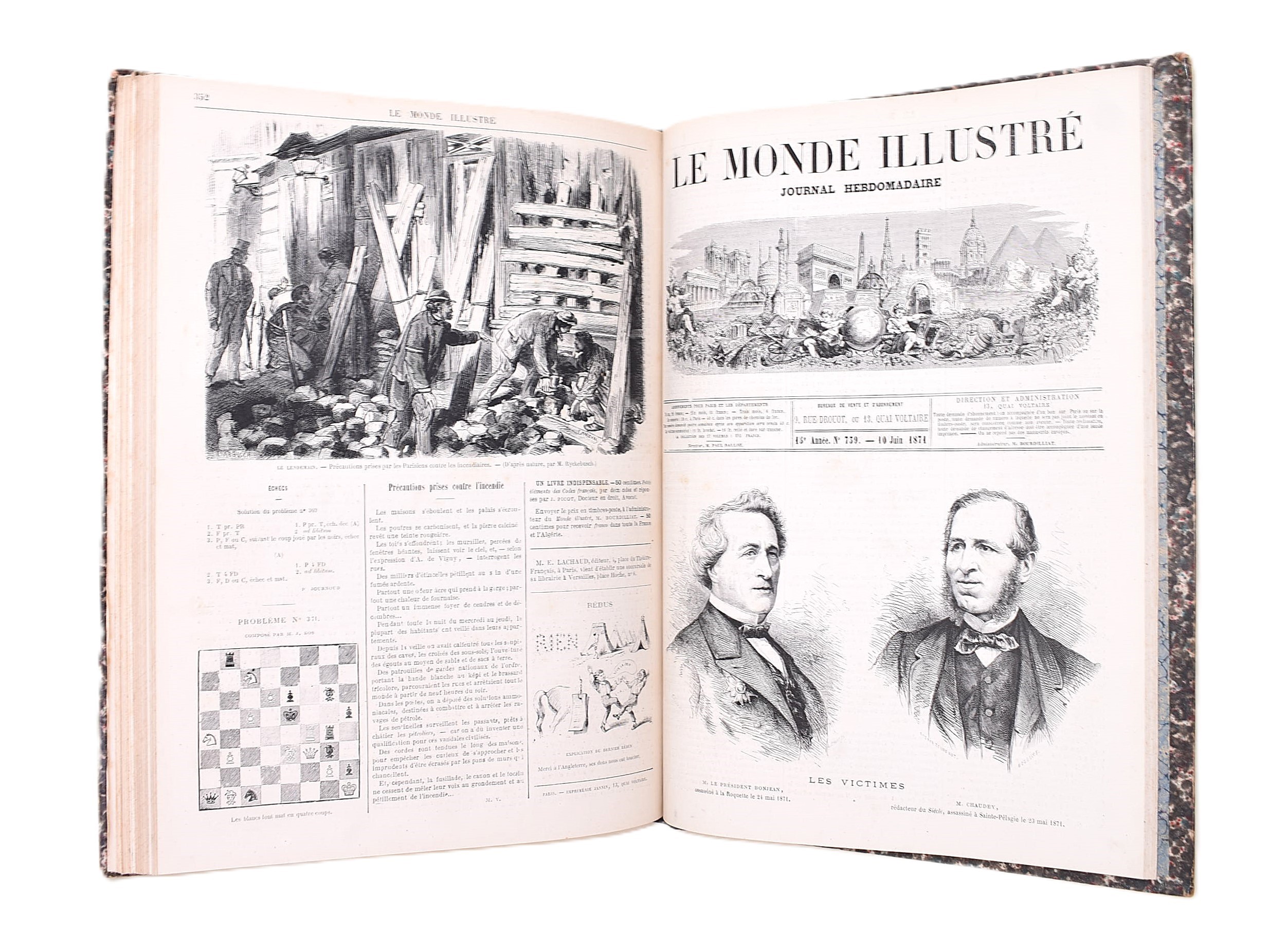 Le Monde Illustré, Tome XXVIII (1871), due volumi in quarto