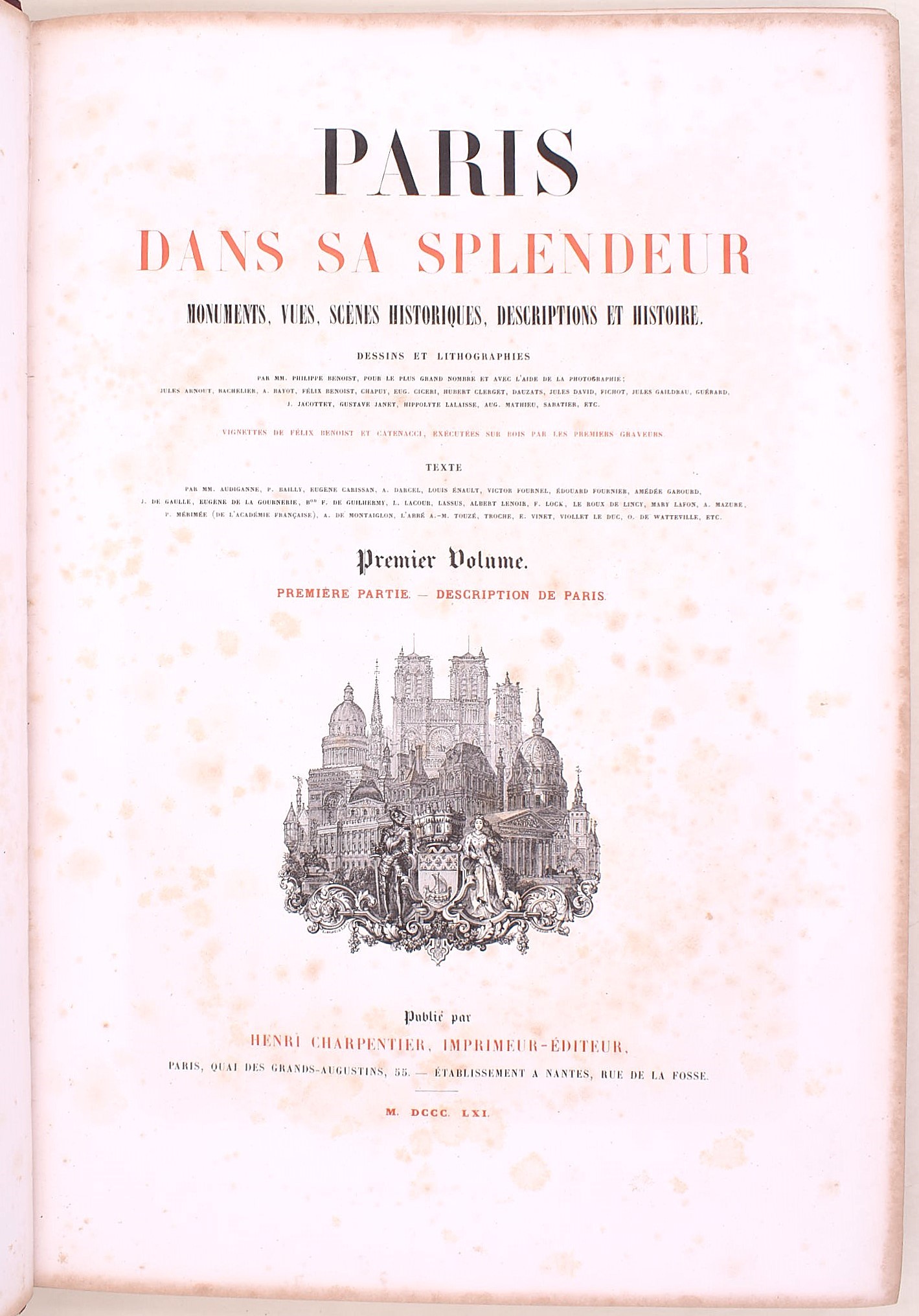 Henri Charpentier, Paris dans sa splendeur (1861), edizione illustrata in tre volumi in-folio