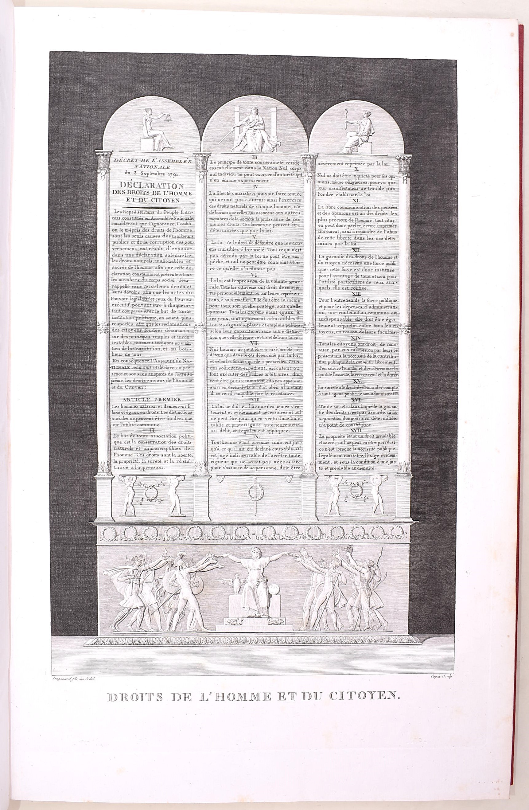 Paris, 1804, Collezione completa dei «Tableaux historiques de la Révolution française», 3 volumi ...