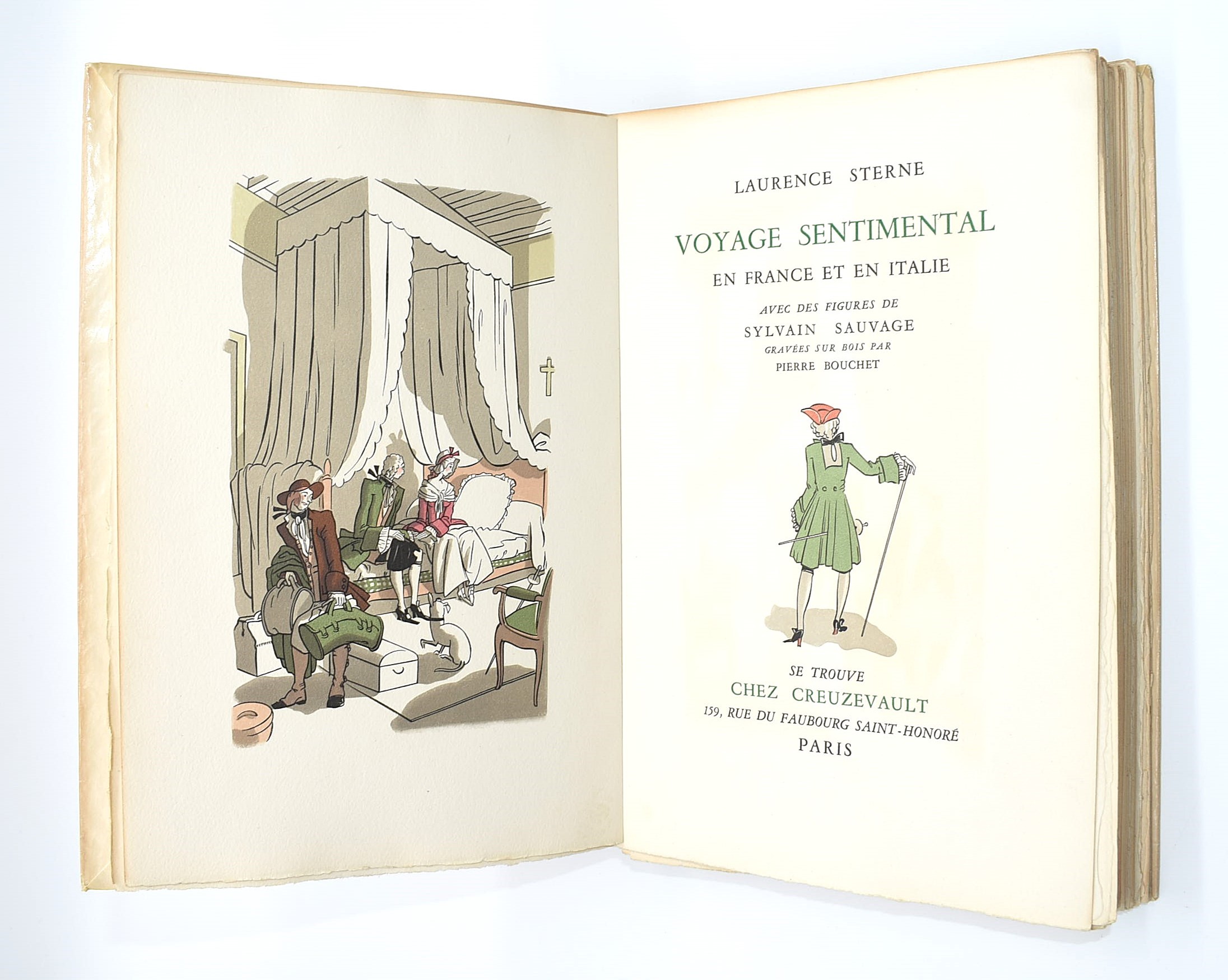 Laurence Sterne, Voyage sentimental en France et en Italie, edizione 1942 con illustrazioni
