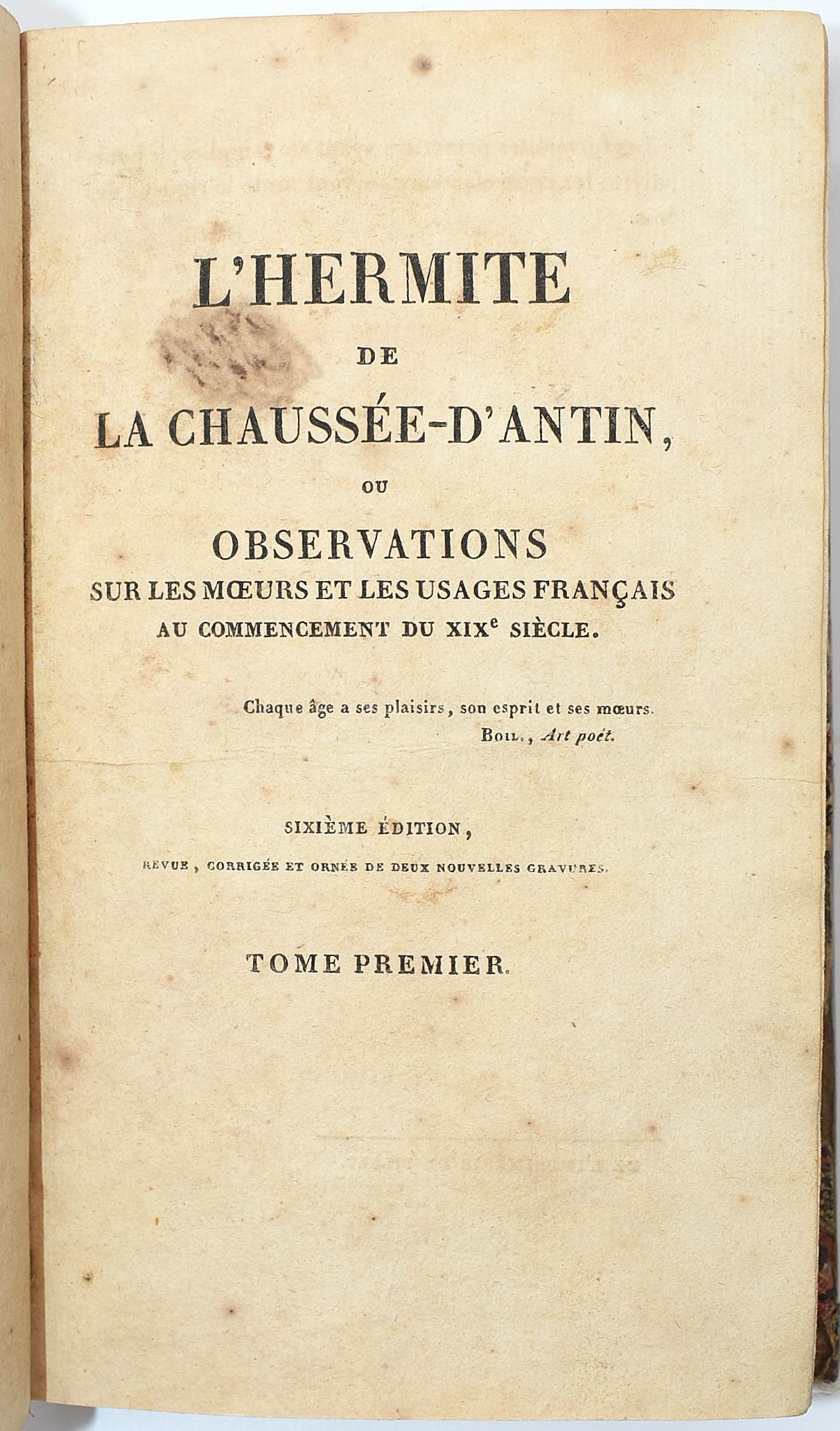L’Hermite de la Chaussée-d’Antin, Observations sur les mœurs et les usages français au commenceme...
