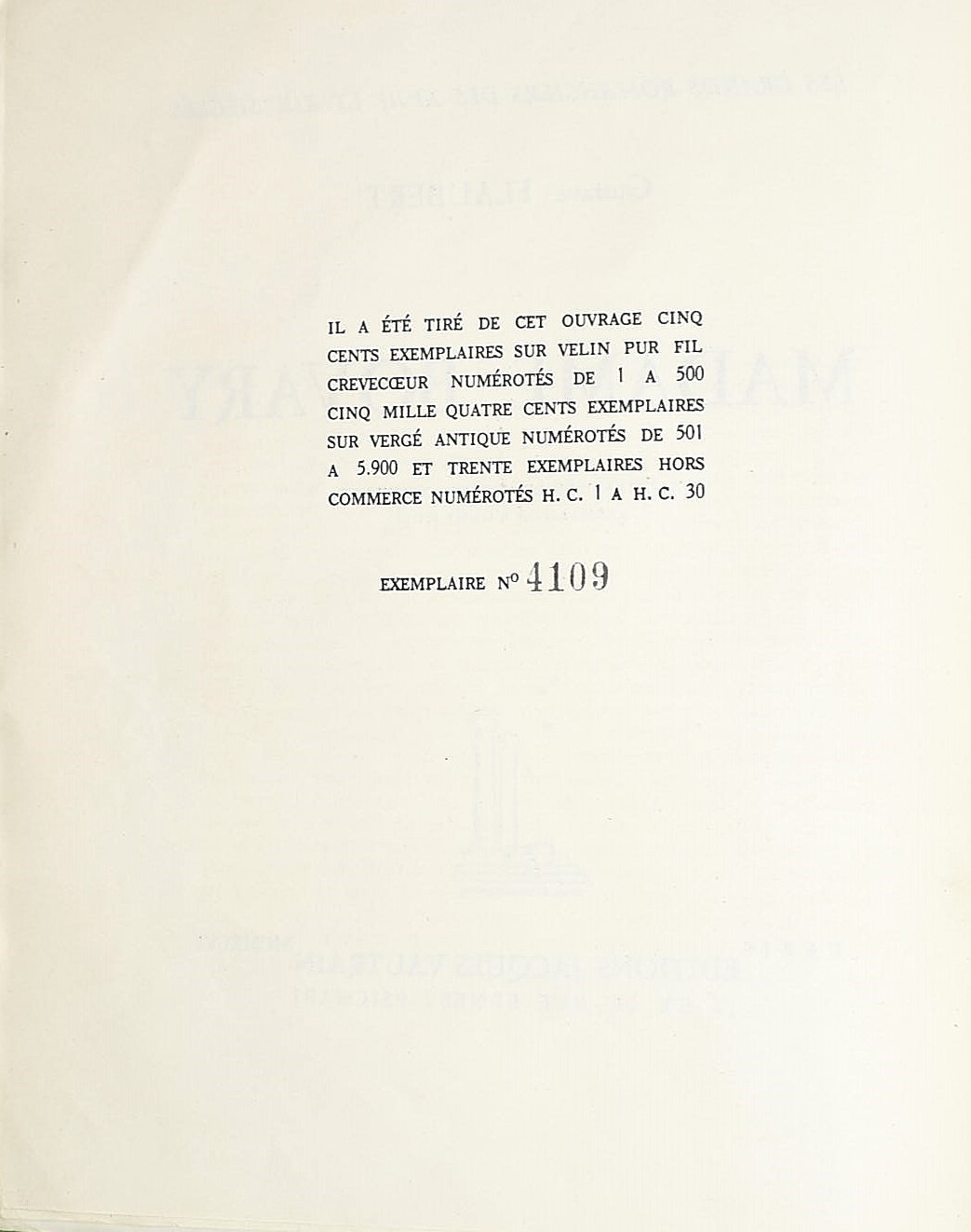 Stendhal - Flaubert. Paris, Editions Jacques Vautrain, 1946