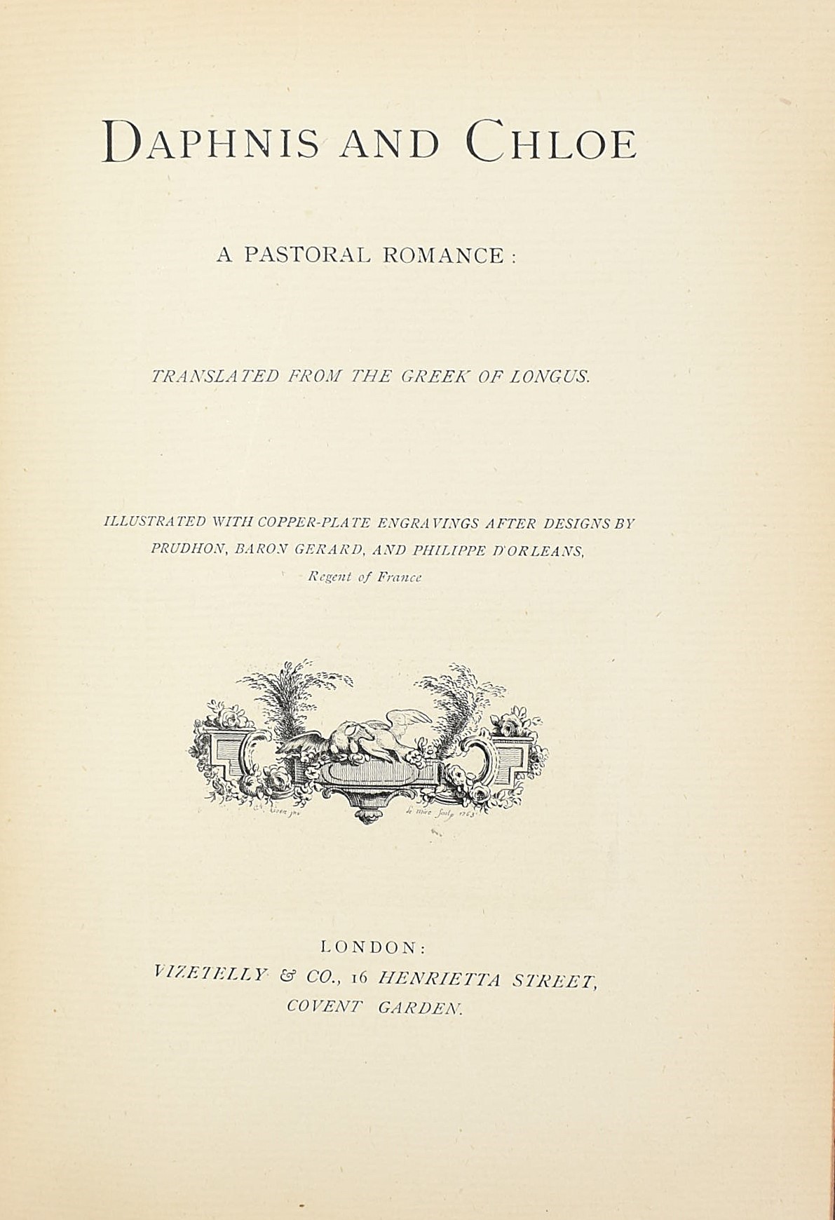 Longus, Daphinis and Chloe (edizione illustrata, tiratura limitata n. 11/100)