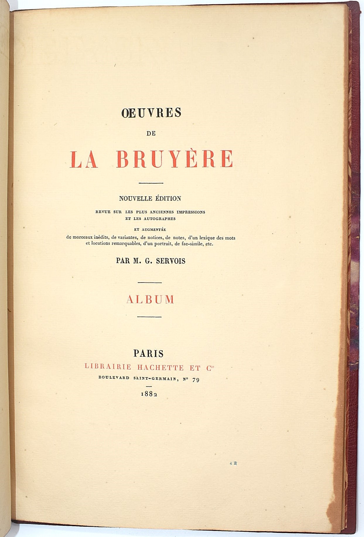 Marty-Laveaux (M. Ch.), Œuvres de P. Corneille – Album illustrato con facsimili autografi (Hachet...