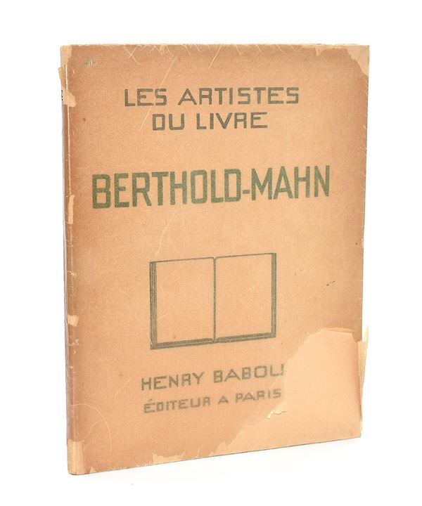 [Lettera autografa Mahn] Les artistes du livre Berthold-Mahn, 1930 n. 659