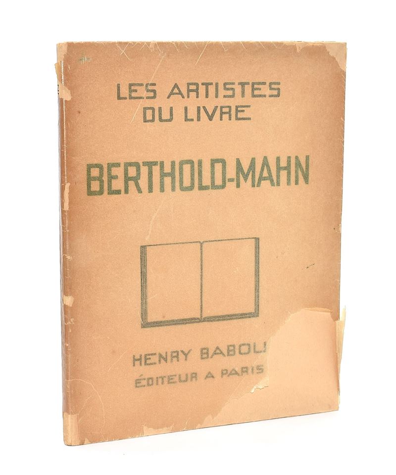 Berthold Mahn, Les artistes du livre. Lettera autografa e firmata (esemplare n. 659), 1930