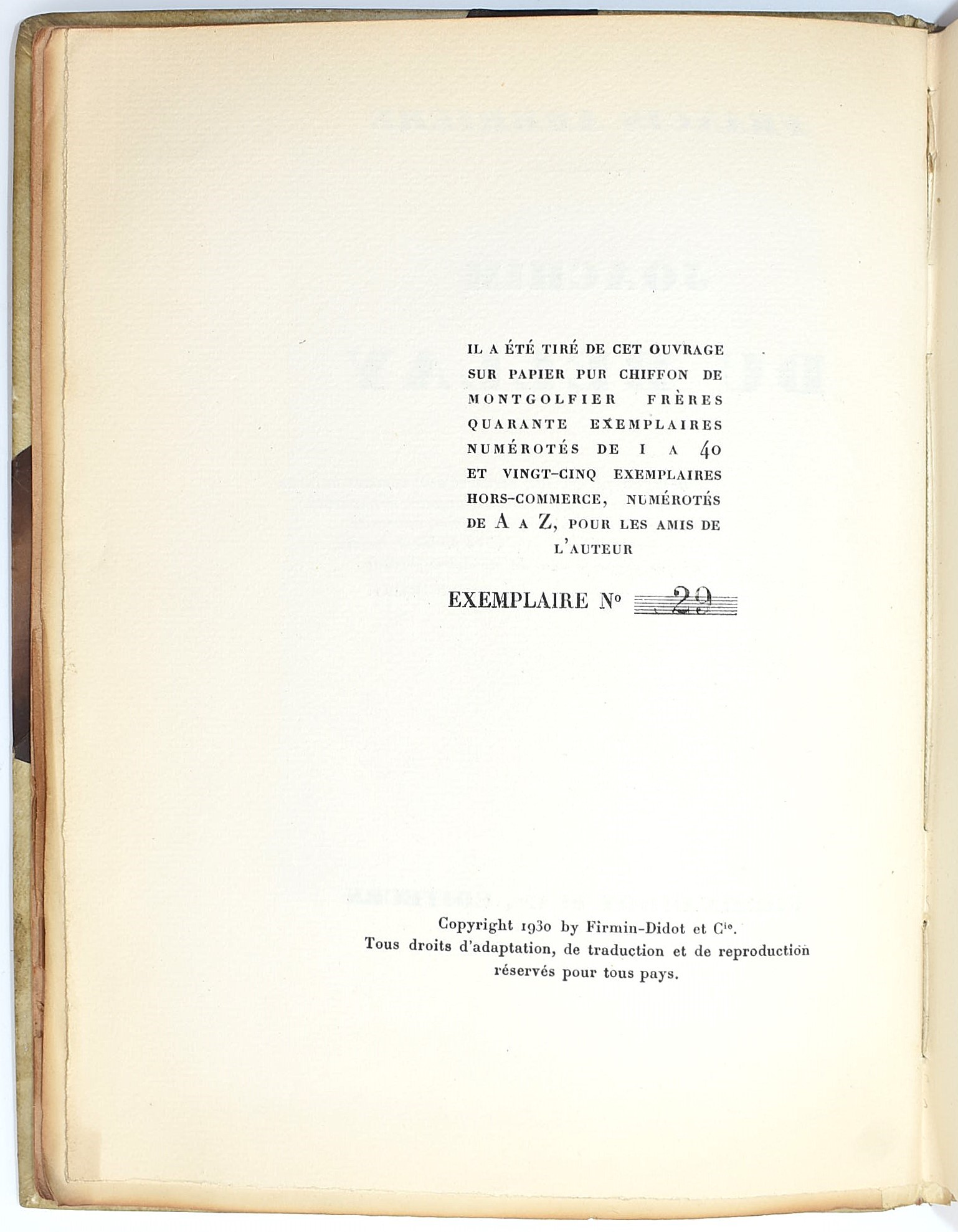 Ambrière, Francis, Joachim Du Bellay (edizione limitata con dedica autografa), 1930