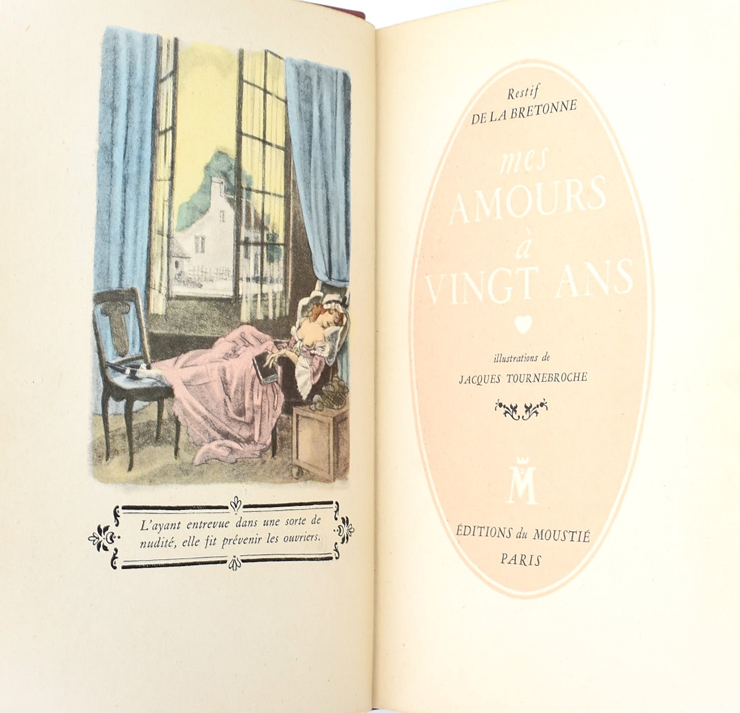 De la Bretonne, Restif: Mes Amours à vingt ans, 1947, esemplare n. 1529/1600
