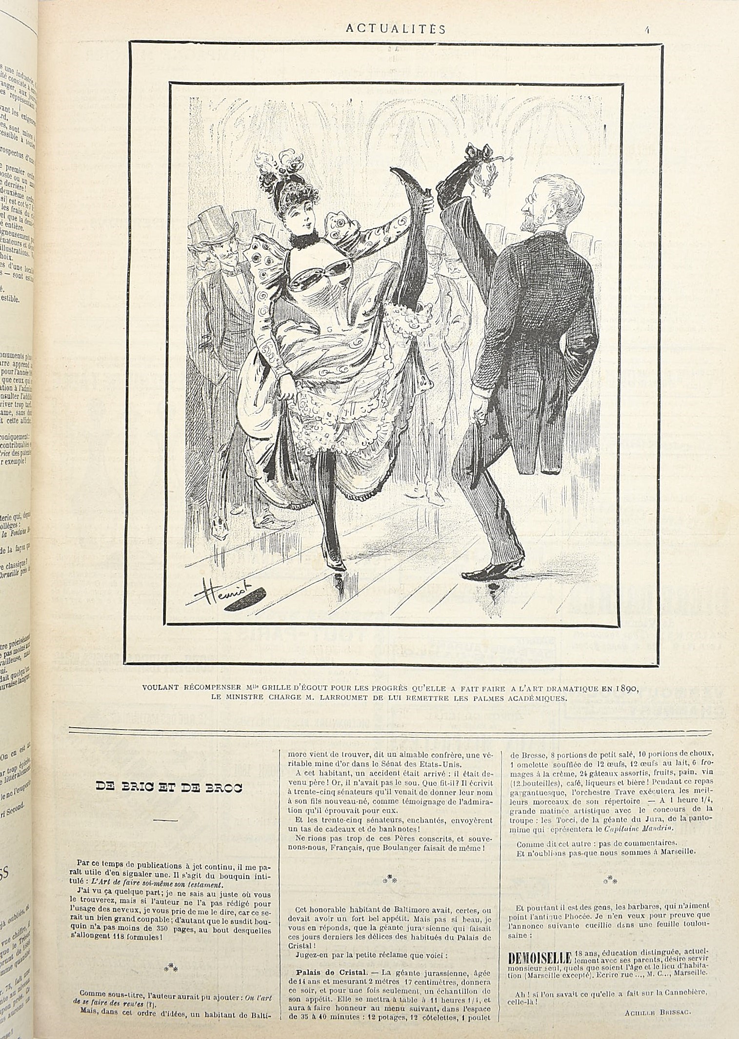 Pierre Véron (diretto da), Le Charivari, raccolta di numeri del 1891