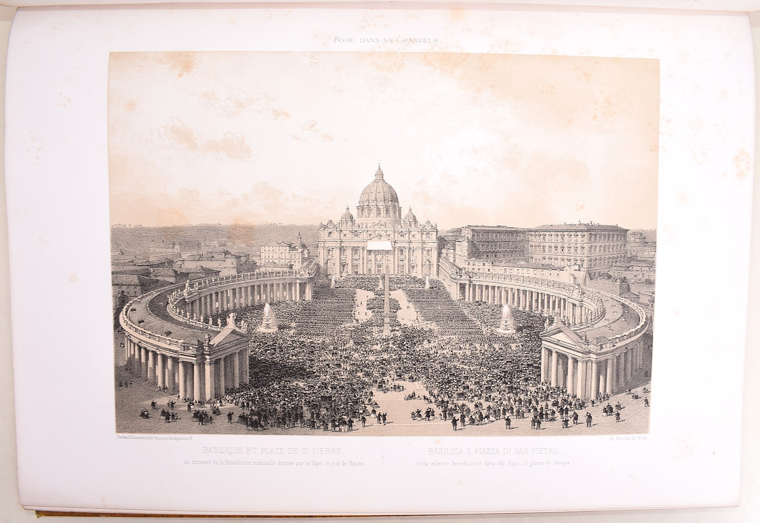 Philippe Benoist e Félix Benoist, Rome dans sa grandeur: vedute e monumenti di Roma, incisioni e ...