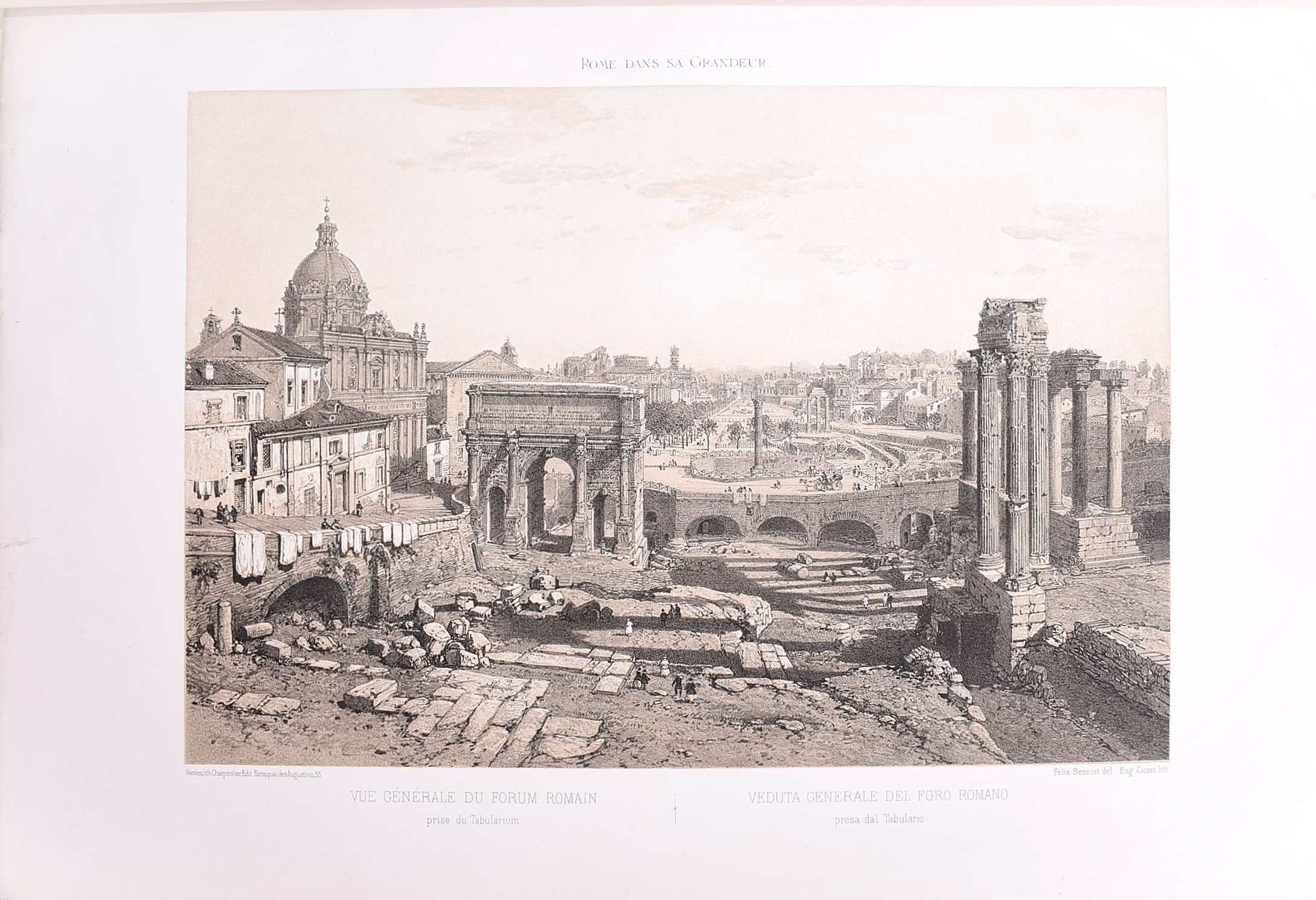 Philippe Benoist e Félix Benoist, Rome dans sa grandeur: vedute e monumenti di Roma, incisioni e ...
