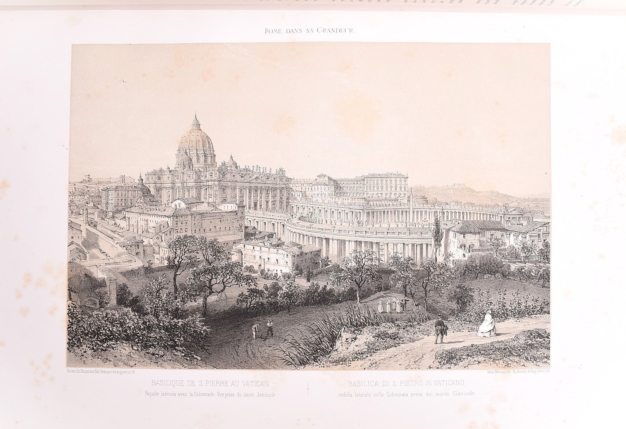 Philippe Benoist e Félix Benoist, Rome dans sa grandeur: vedute e monumenti di Roma, incisioni e ...