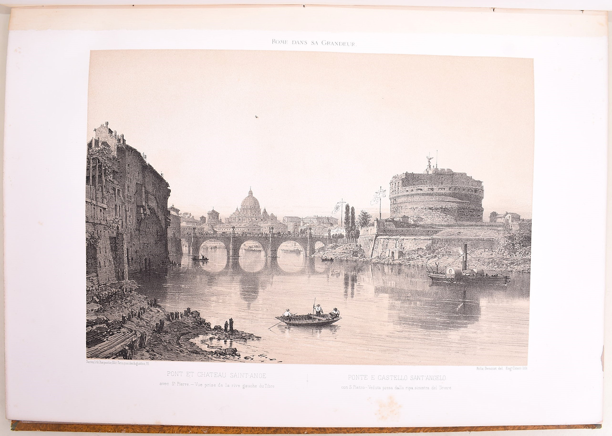 Philippe Benoist e Félix Benoist, Rome dans sa grandeur: vedute e monumenti di Roma, incisioni e ...