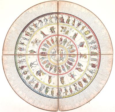 Francia, Tableau chronologique et drolatique des rois de France (gioco dell’oca storico), incisio...