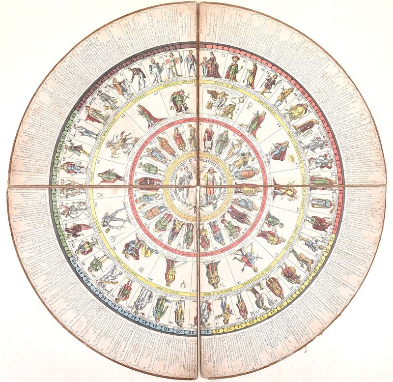 Francia, Tableau chronologique et drolatique des rois de France (gioco dell’oca storico), incisio...
