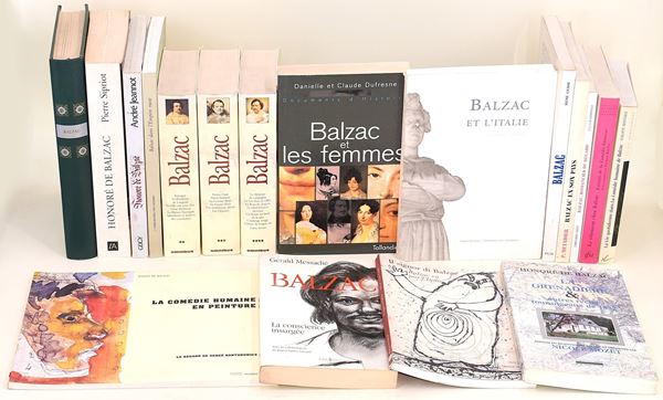 HONORÉ DE BALZAC – “La Comédie humaine”, ricezione internazionale e studi critici (ampia raccolta, 18 volumi)  - Asta Tesori della Bibliofilia Francese & Legature d'arte firmate | Balzac, Rivoluzione, Napoleone: una raccolta d'eccezione tra XVIII e XX secolo - Casa d'Aste Arcadia