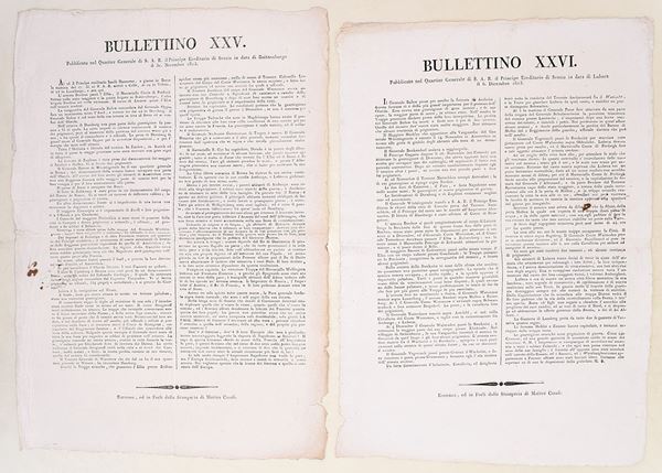 Bullettino XXV-XXVI– Campagna del 1813 contro Napoleone, Ravenna-Forlì