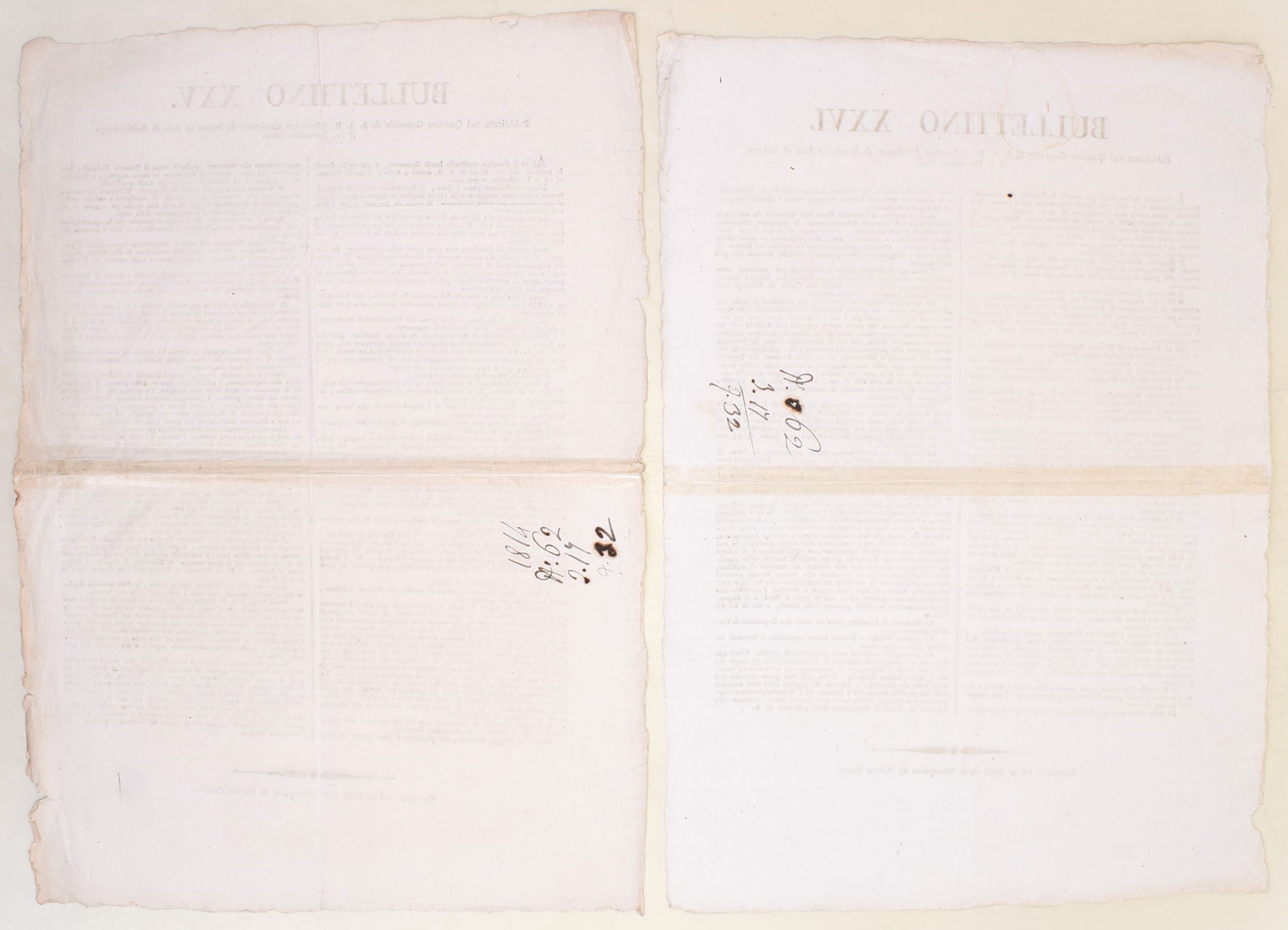 Campagna del 1813 contro Napoleone, Bullettino XXV–XXVI, Ravenna–Forlì (1813), due proclami a sta...