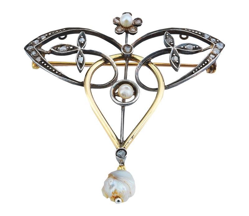 Spilla Liberty con Perle