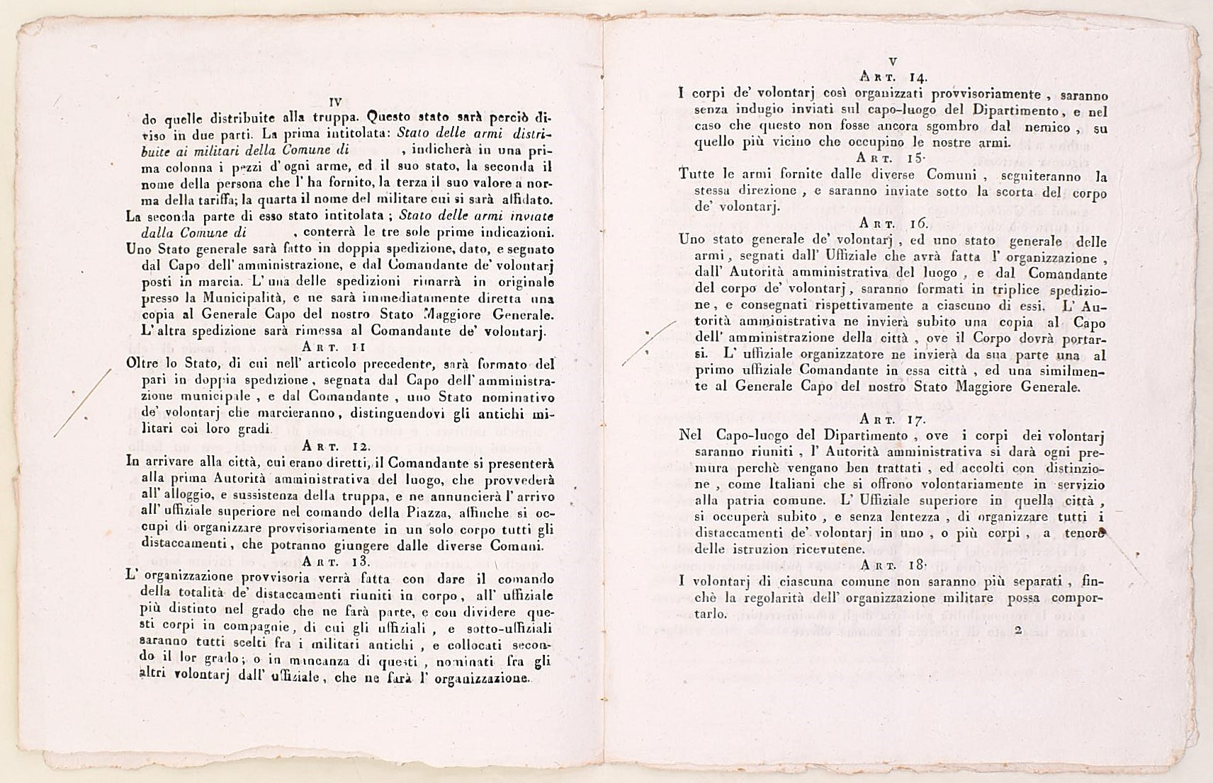 Gioacchino Napoleone (Gioacchino Murat), Decreto per la mobilitazione nazionale e la raccolta del...