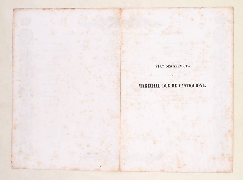 Augereau, État des services du Maréchal Duc de Castiglione