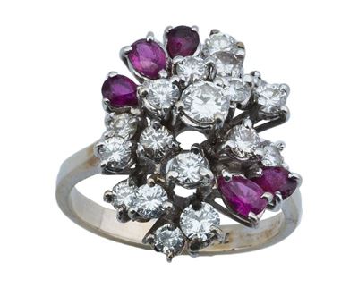 Anello con Brillanti e Rubini