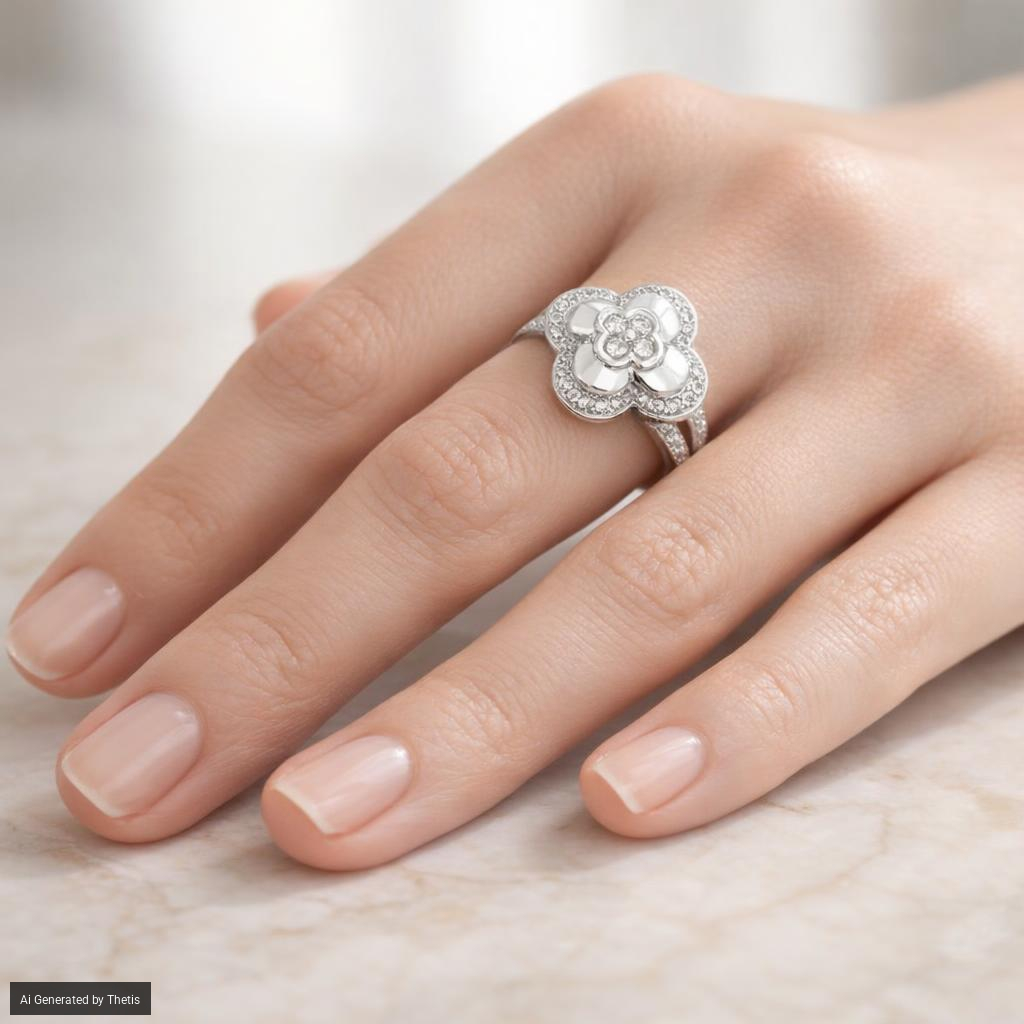 Mauboussin, Anello in oro bianco 750/000 con brillanti