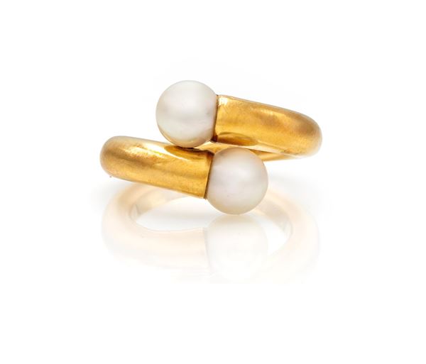 Cartier - Anello in oro e perle