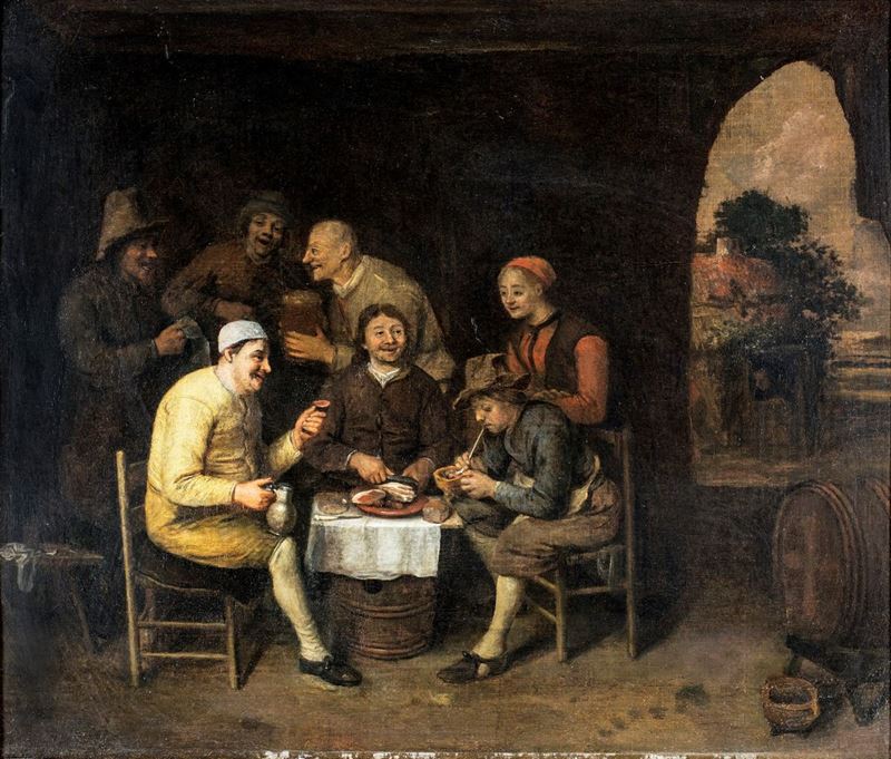 Philips De Koninck - Interno di Osteria