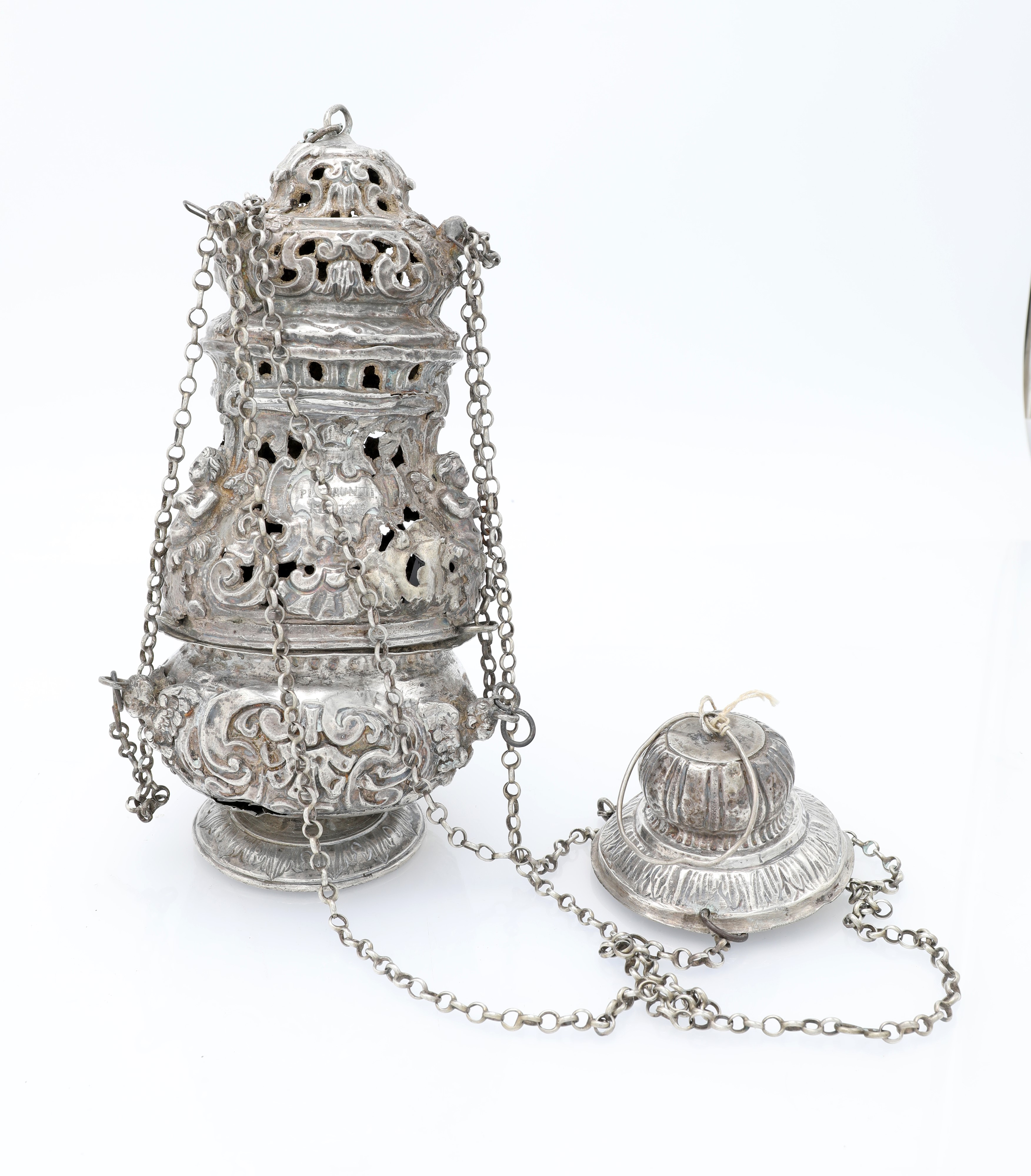 Pietrunti Rettore, Turibolo in argento completo (A.D. 1817) – S. Angelo