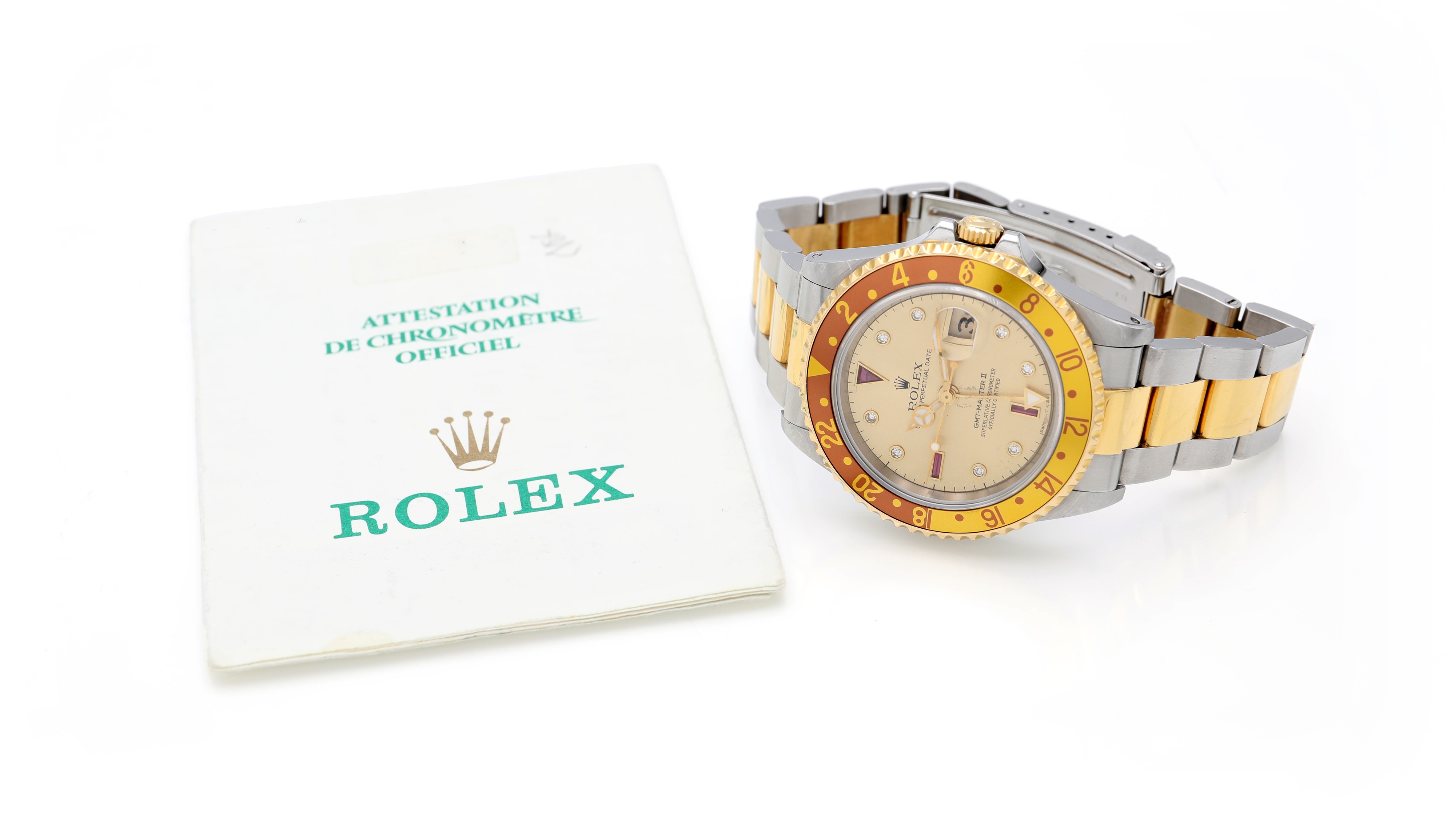 Rolex GMT in acciaio ed oro, quadrante 'Sultan'