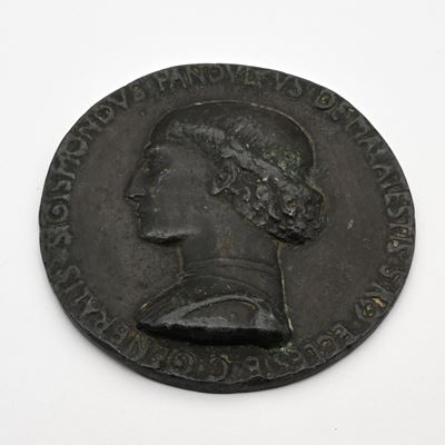 Matteo de’ Pasti, Medaglia di Sigismondo Pandolfo Malatesta, riproduzione in piombo uniface