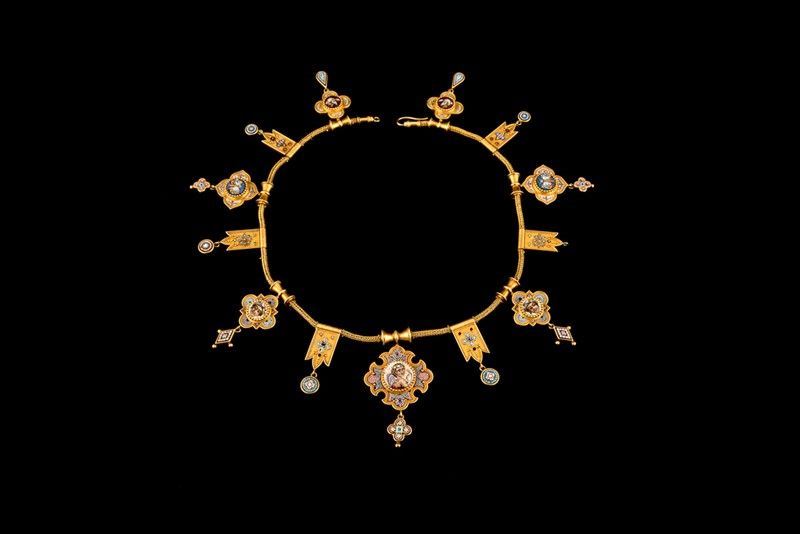 Pierret 1845-1898 Collier in Micromosaico