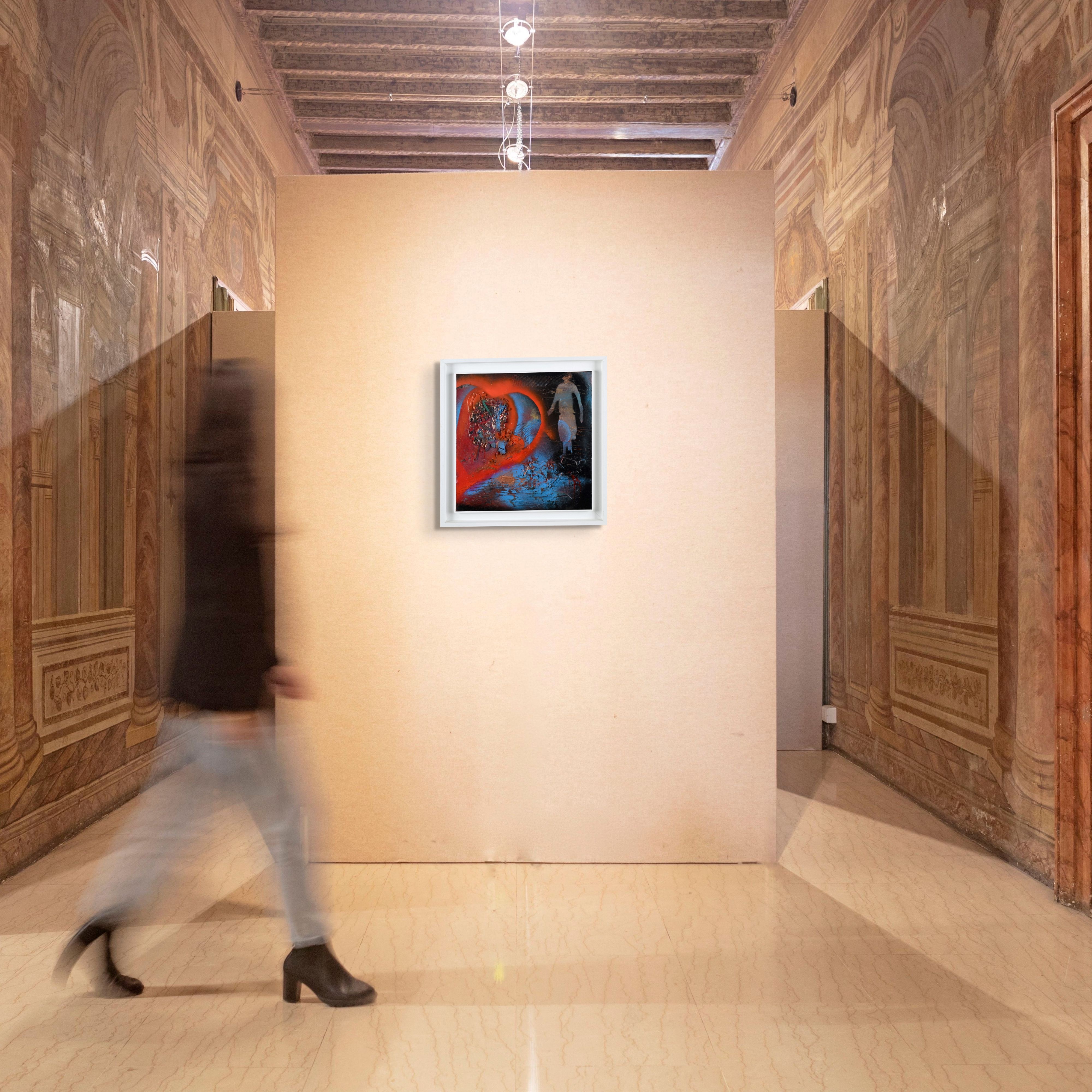Giosetta Fioroni - Ricordo con fantasma, olio ed applicazioni su tela