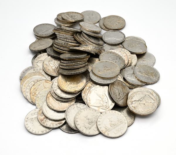 Lotto di 114 monete da 500 Lire Repubblica italiana  - Auction Time Auction - Numismatic - Casa d'Aste Arcadia