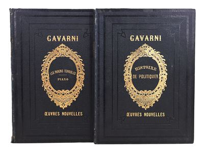 Gavarni, Histoire de politiquer / Les Parens Terribles (piano), illustrazioni incise