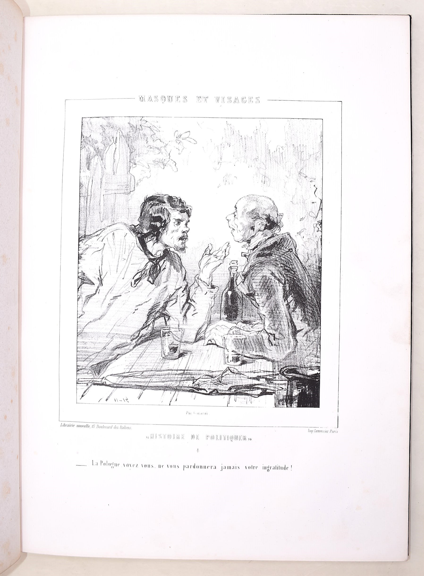 Gavarni, Histoire de politiquer / Les Parens Terribles (piano), illustrazioni incise
