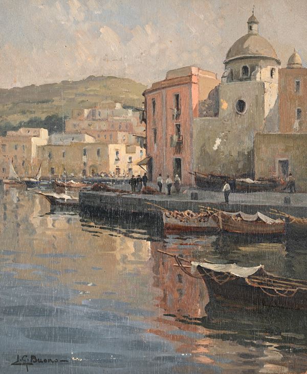 Porticciolo in una cittadina sul mare